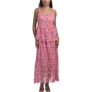DALIA MACPHEE Sleeveless Lace Maxi Dress